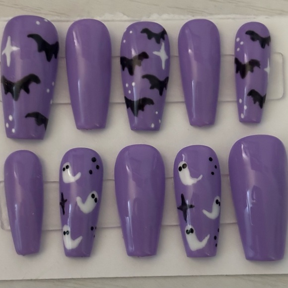 Purple Halloween Nail Set - Picture 1 of 1